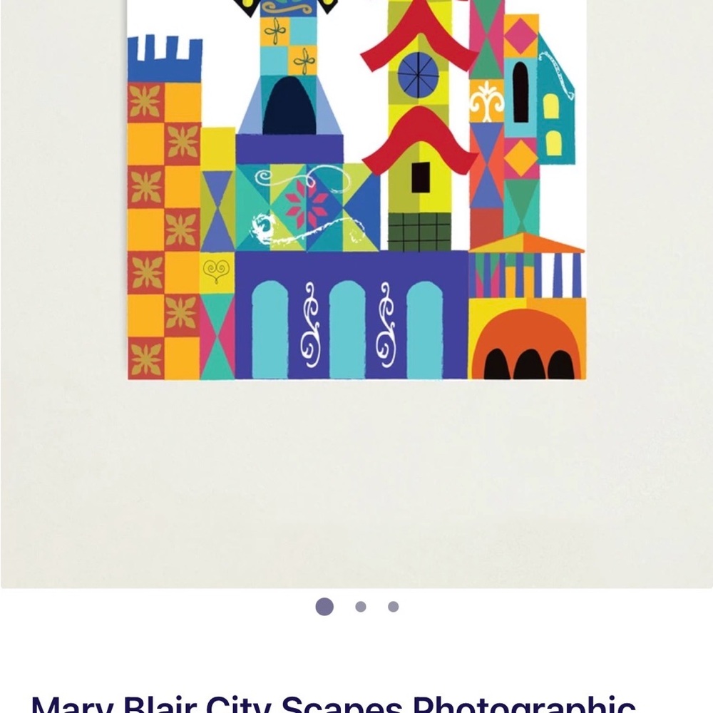 Unique design Disney Magic Kingdom It’s a Small World Mary Blair inspired - Picture 4 of 4